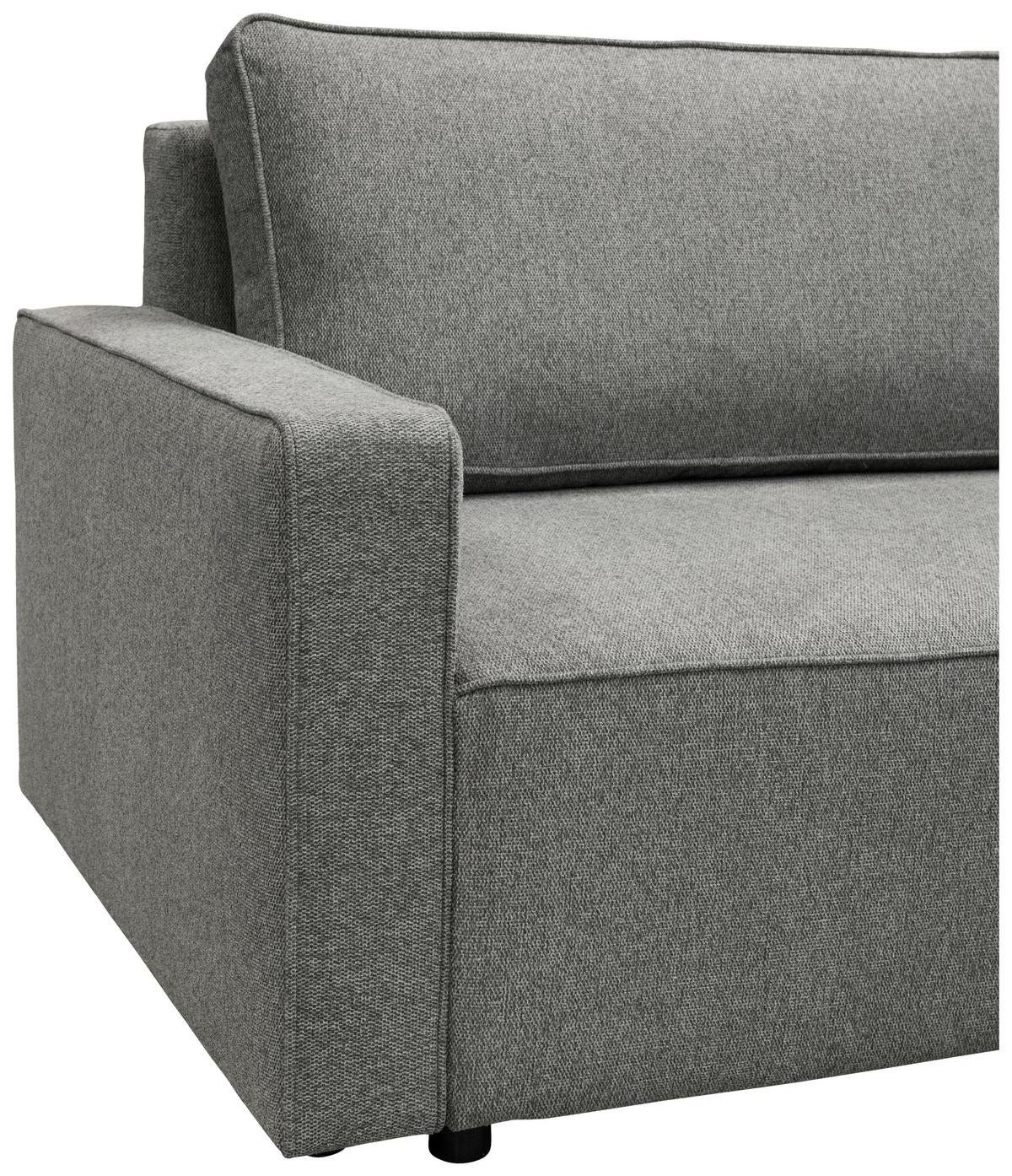 ROZKLÁDACÍ POHOVKA NICOLE - šedá, Moderní, textil/plast (232/90/100cm)
