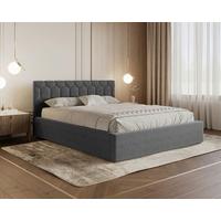 POLSTERBETT Veronice Anthrazit 140x200cm - Anthrazit/Schwarz, MODERN, Holz (140/200cm) - MID.YOU