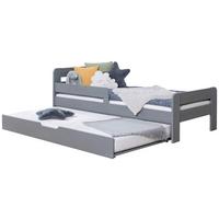 Bett Bennet Hellgrau inkl. Zubehör, 120x200 cm - Hellgrau/Naturfarben, MODERN, Holz/Textil (120/200cm) - MID.YOU