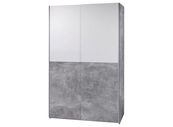 Skriňa S Posuvnými Dvermi Poly 1 - sivá/biela, Moderný, kompozitné drevo (125/195,5/58,5cm) Skriňa S Posuvnými Dvermi Poly 1 - sivá/biela, Moderný, kompozitné drevo (125/195,5/58,5cm)