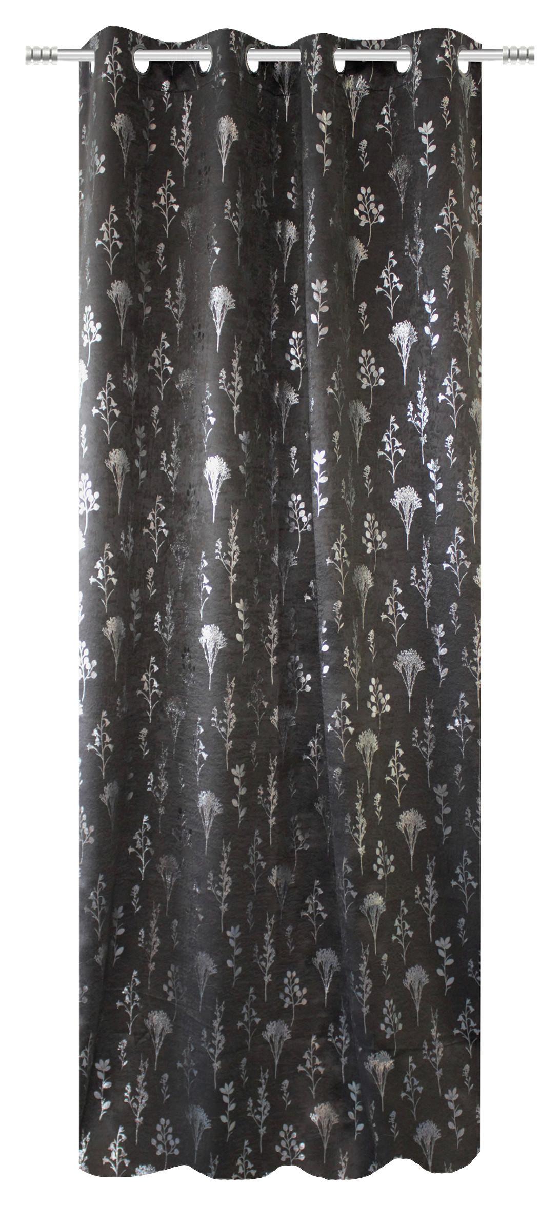 Ösenvorhang Palina - Grau, ROMANTIK / LANDHAUS, Textil (135/245cm) - James Wood