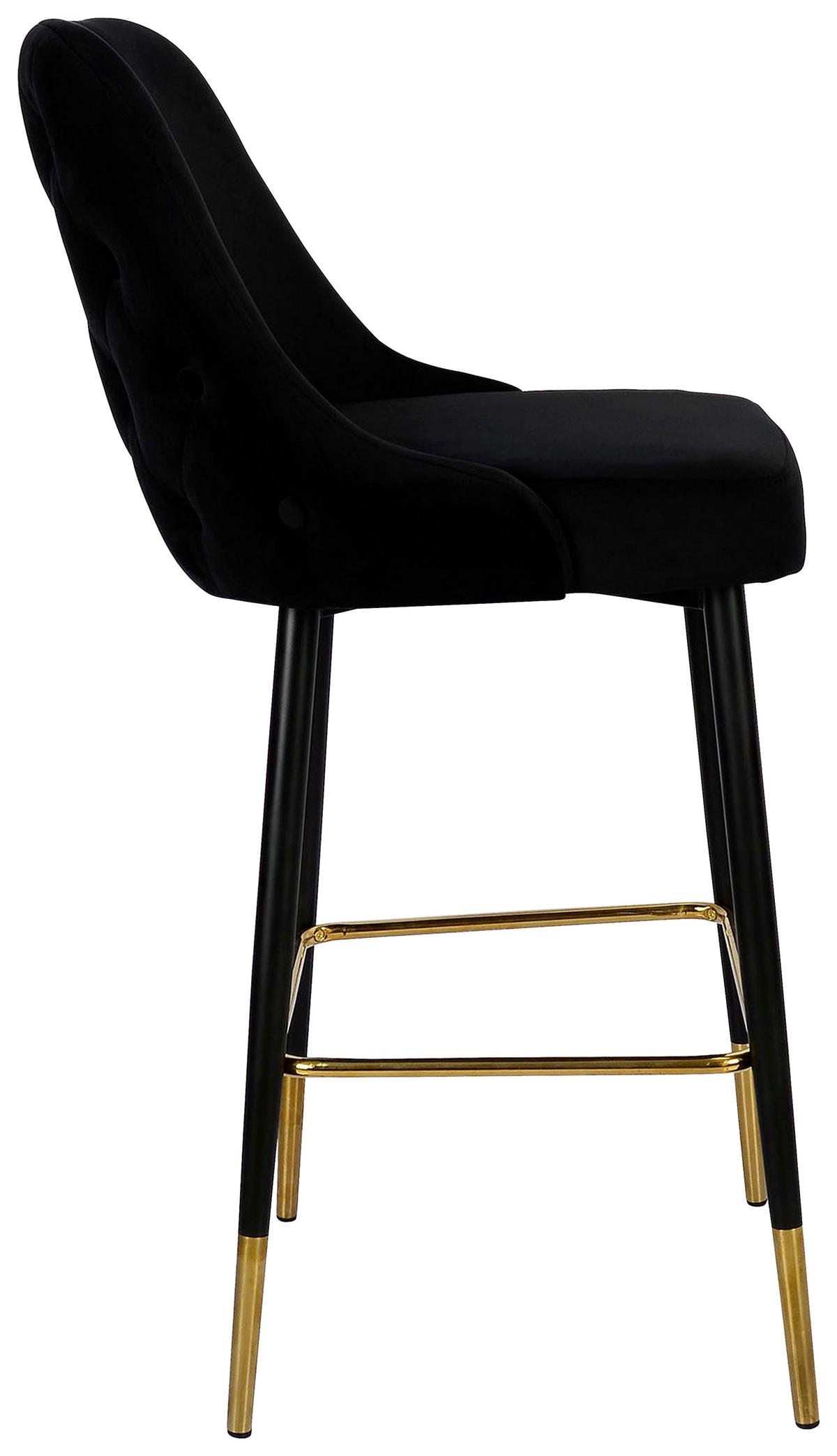 BAROVÁ STOLIČKA BLACK - čierna, Design, kov/textil (53/110/57cm) - Kayoom