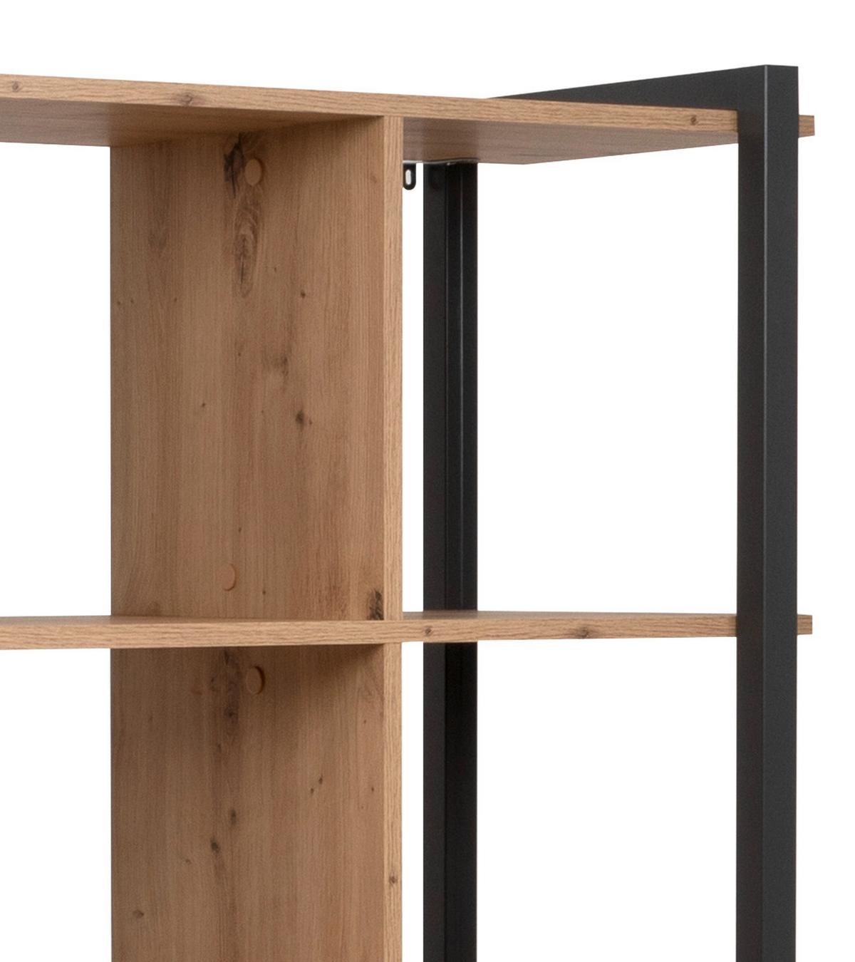 Regal Denver 31 B: 107 Cm Eiche Dekor/anthrazit - Eichefarben/Anthrazit, KONVENTIONELL, Holzwerkstoff (107/145/39cm) - MID.YOU