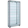 Vitrine Lumo B: 59 cm Silberfarben - Silberfarben, MODERN, Glas/Holzwerkstoff (59/114,8/18cm) - MID.YOU