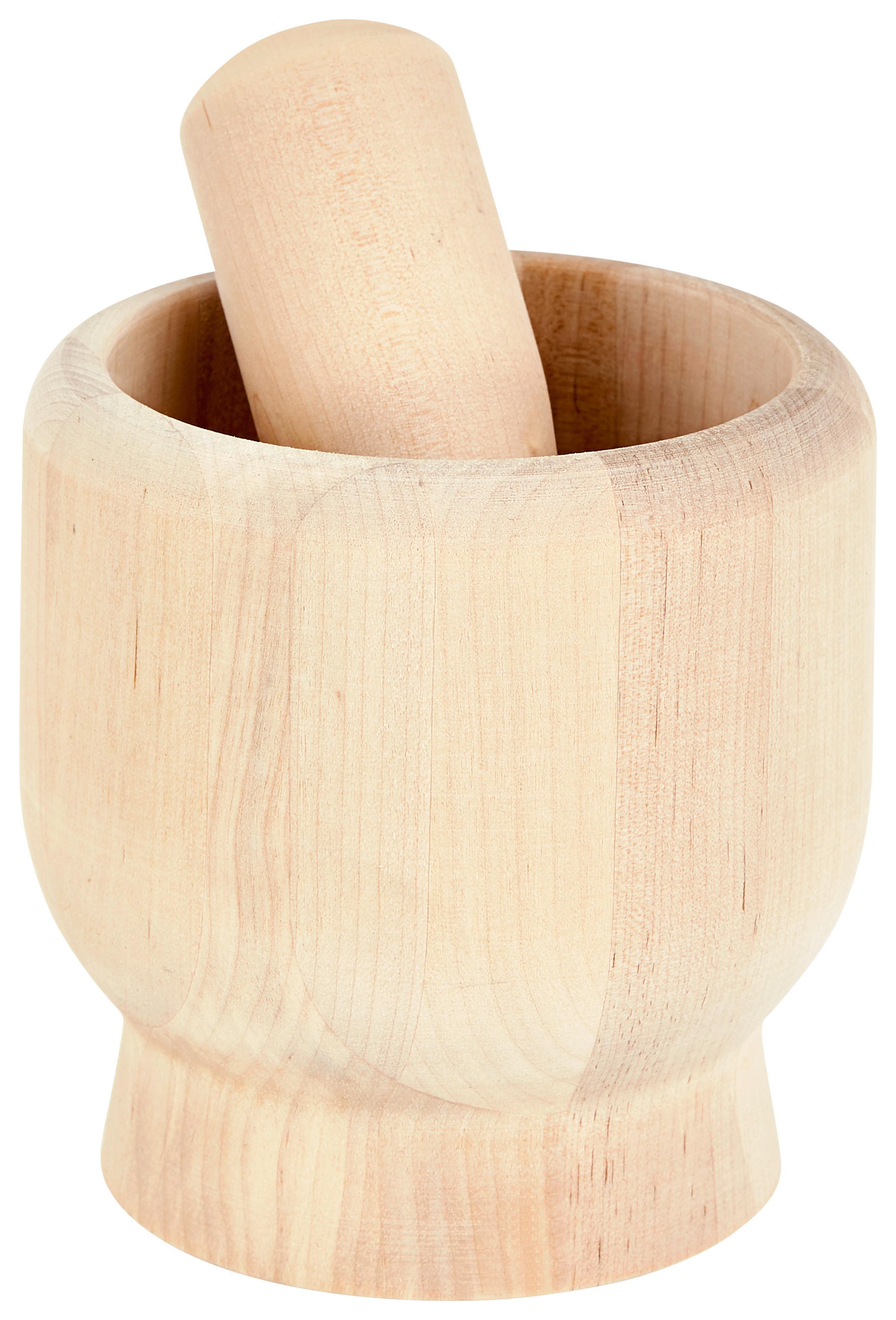 Mörser aus Holz Silke 2er-Set Inhalt 500 ml - Birkefarben, KONVENTIONELL, Holz (10cm) - James Wood