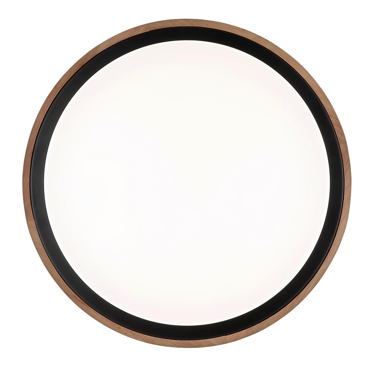 LED-Deckenleuchte 41764-18 - Opal, Natur, Holz/Kunststoff (38/9,5cm) - Globo