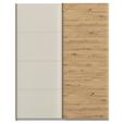 Schwebetürenschrank Feldkirch 181cm Champagner/Eiche Artisan - Champagner/Eiche Artisan, Trend, Holzwerkstoff (181/229/61cm) - Luca Bessoni