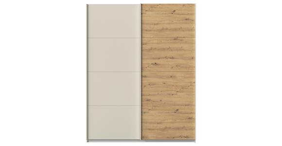 Schwebetürenschrank Feldkirch 181cm Champagner/Eiche Artisan - Champagner/Eiche Artisan, Trend, Holzwerkstoff (181/229/61cm) - Luca Bessoni