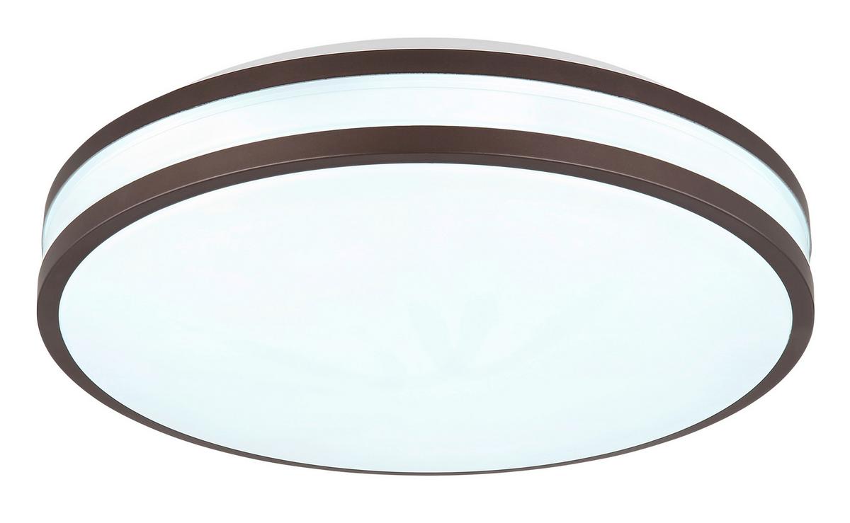 Led-deckenleuchte 41266-18 - Weiß/Cappuccino, KONVENTIONELL, Kunststoff/Metall (34/7cm) - Globo