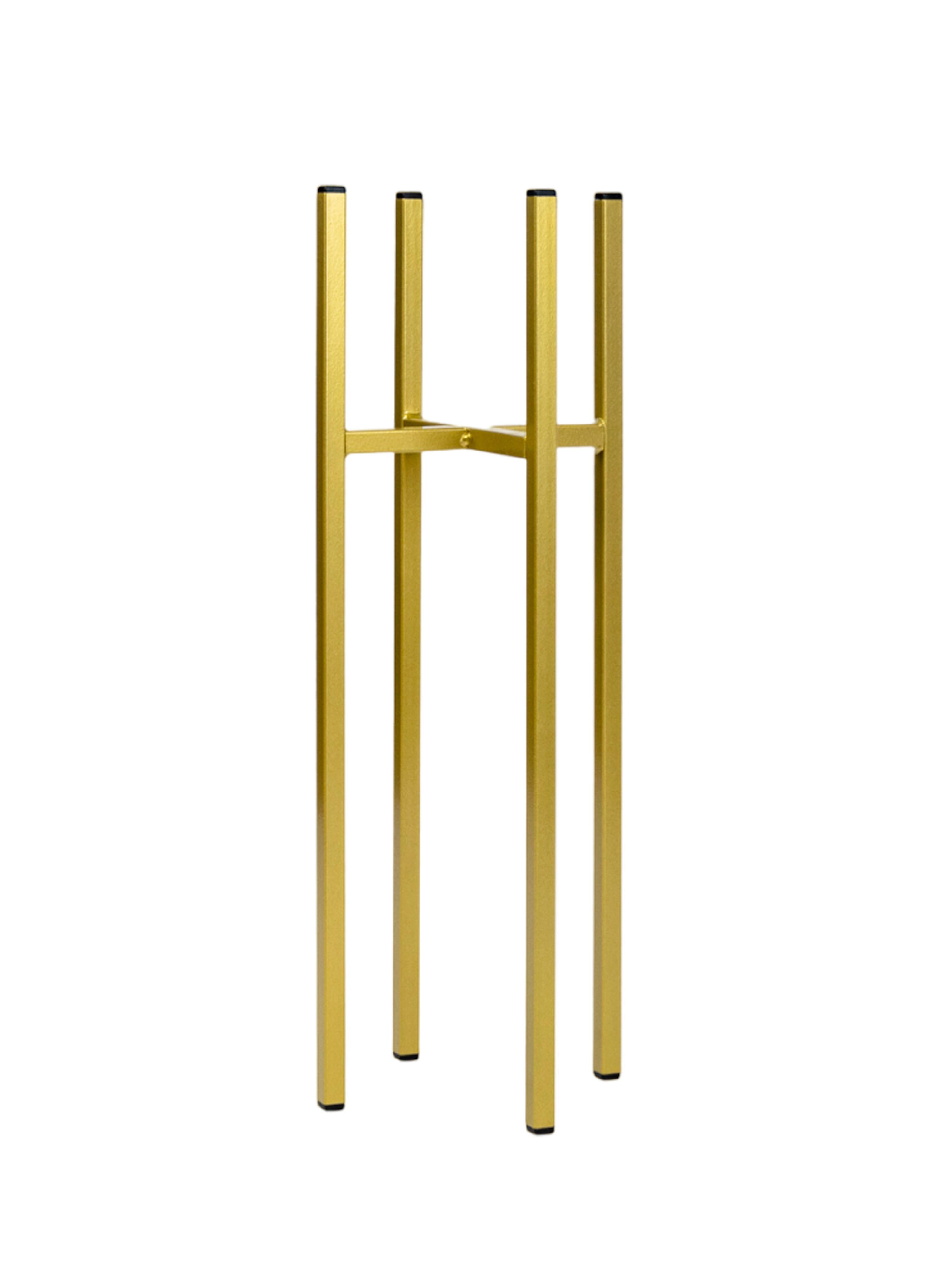 Blumenständer Aluminium Gold- farben BxHxT: 22x60x22 cm - Goldfarben, Basics, Metall (22/60/22cm)