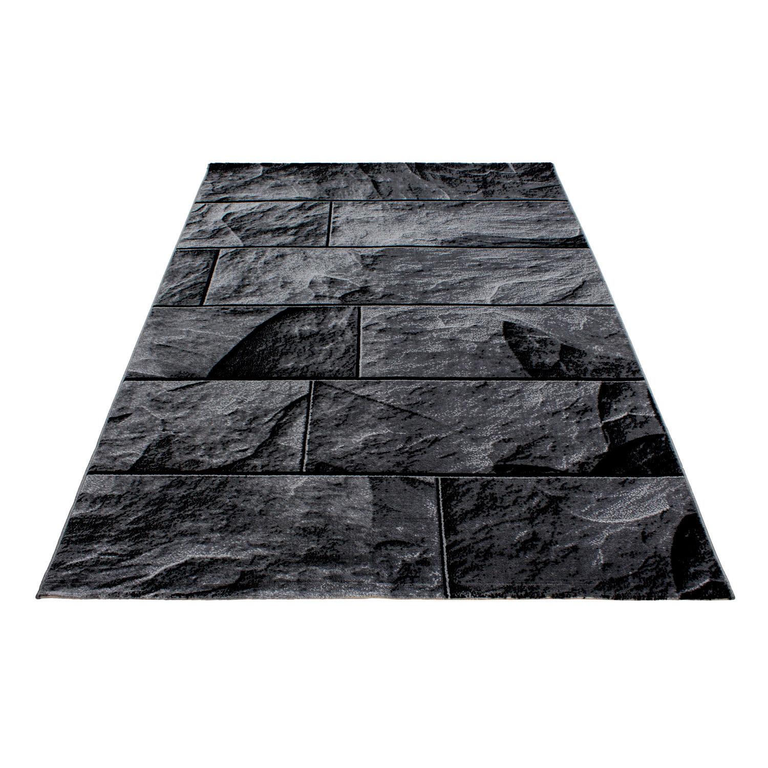 Webteppich Schwarz Naturfaser Parma 200x290 cm - Schwarz, KONVENTIONELL, Textil (200/290cm)