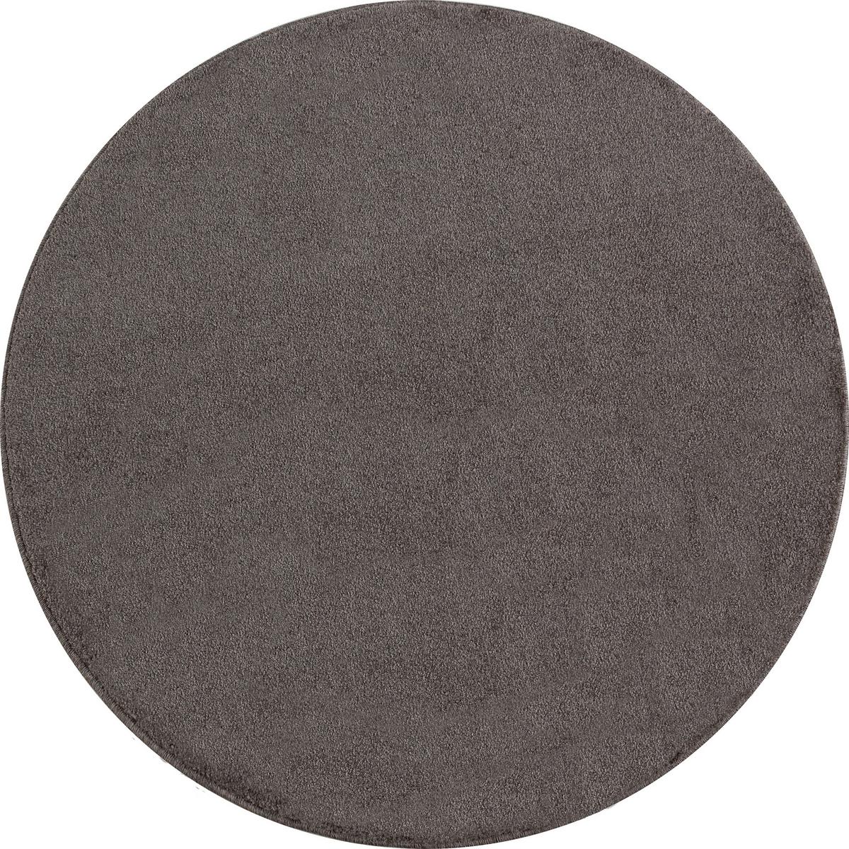 Hochflor Teppich Hellbraun Ata Rund Ø 120 Cm - Hellbraun, Design, Textil (120cm) - Novel