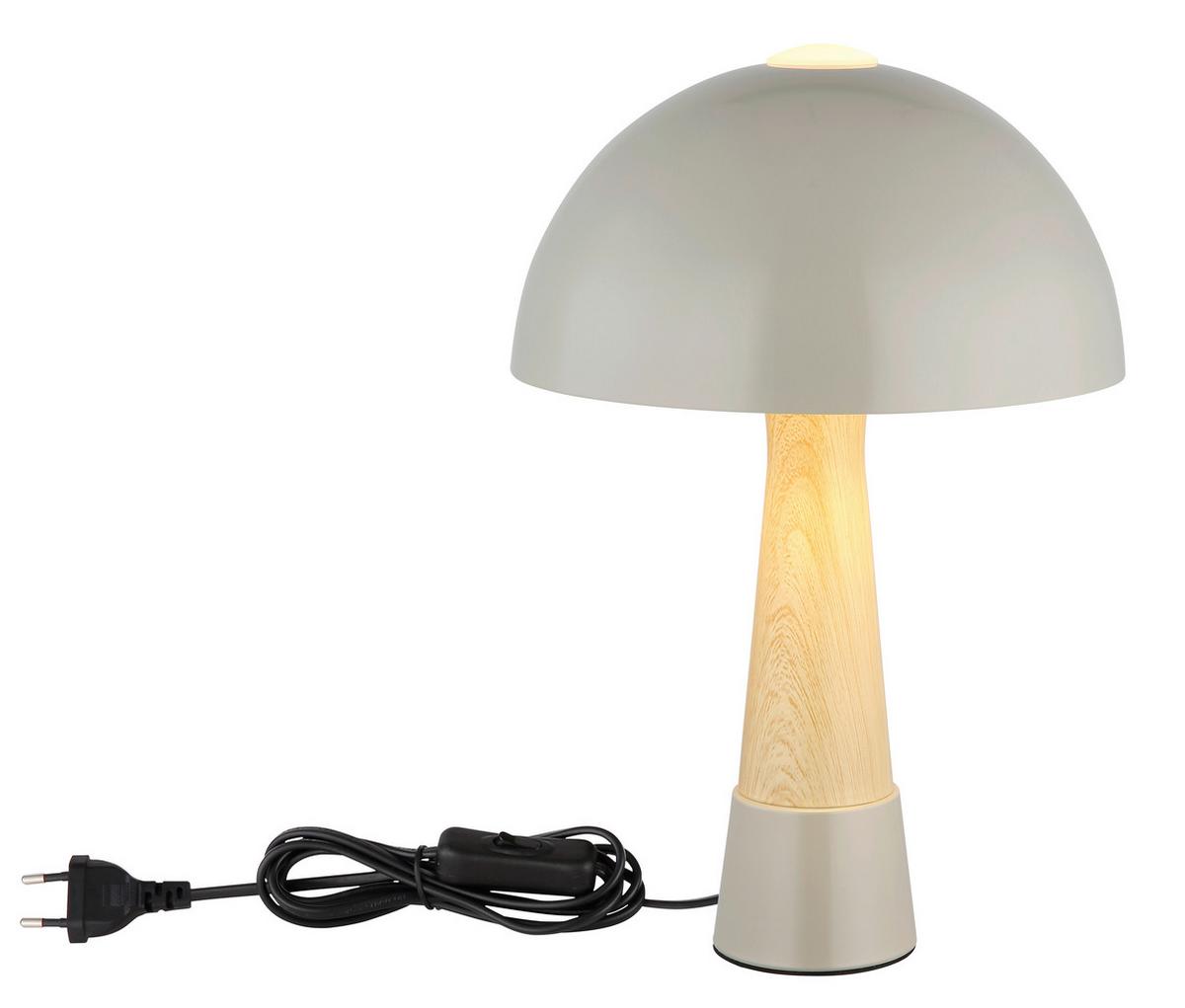 Tischleuchte Exkl. 1xe27, 40w - Schwarz/Grau, Design, Kunststoff/Metall (25/36.5cm) - Globo