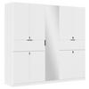 Drehtürenschrank Ticao Weiß B: 226 cm - Silberfarben/Weiß, MODERN, Holzwerkstoff (226/210/54cm) - Rauch Möbel