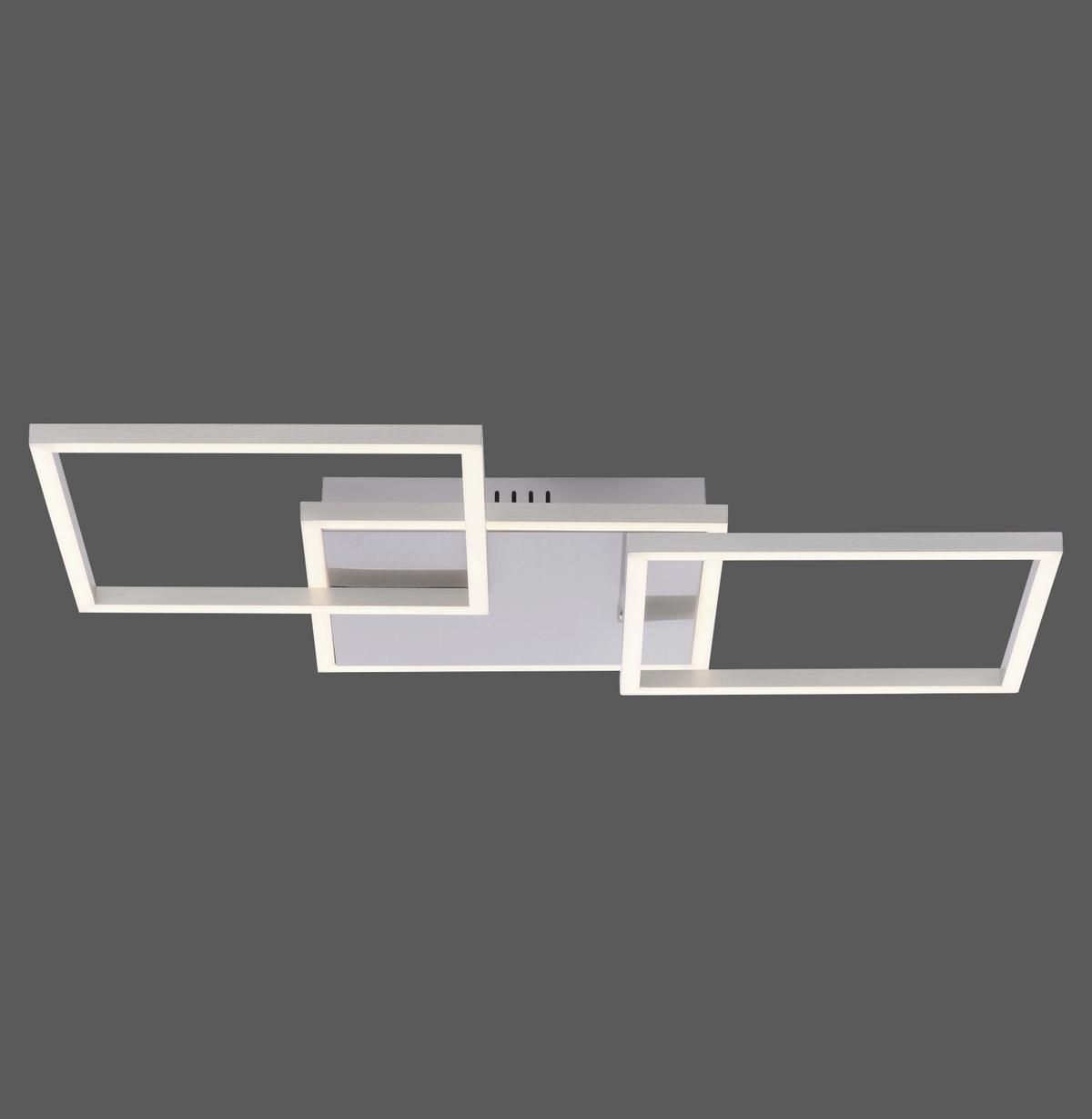 LED-Deckenleuchte Iven L: 75 cm, drehbar - Silberfarben, Basics, Kunststoff/Metall (75/45/7,3cm)