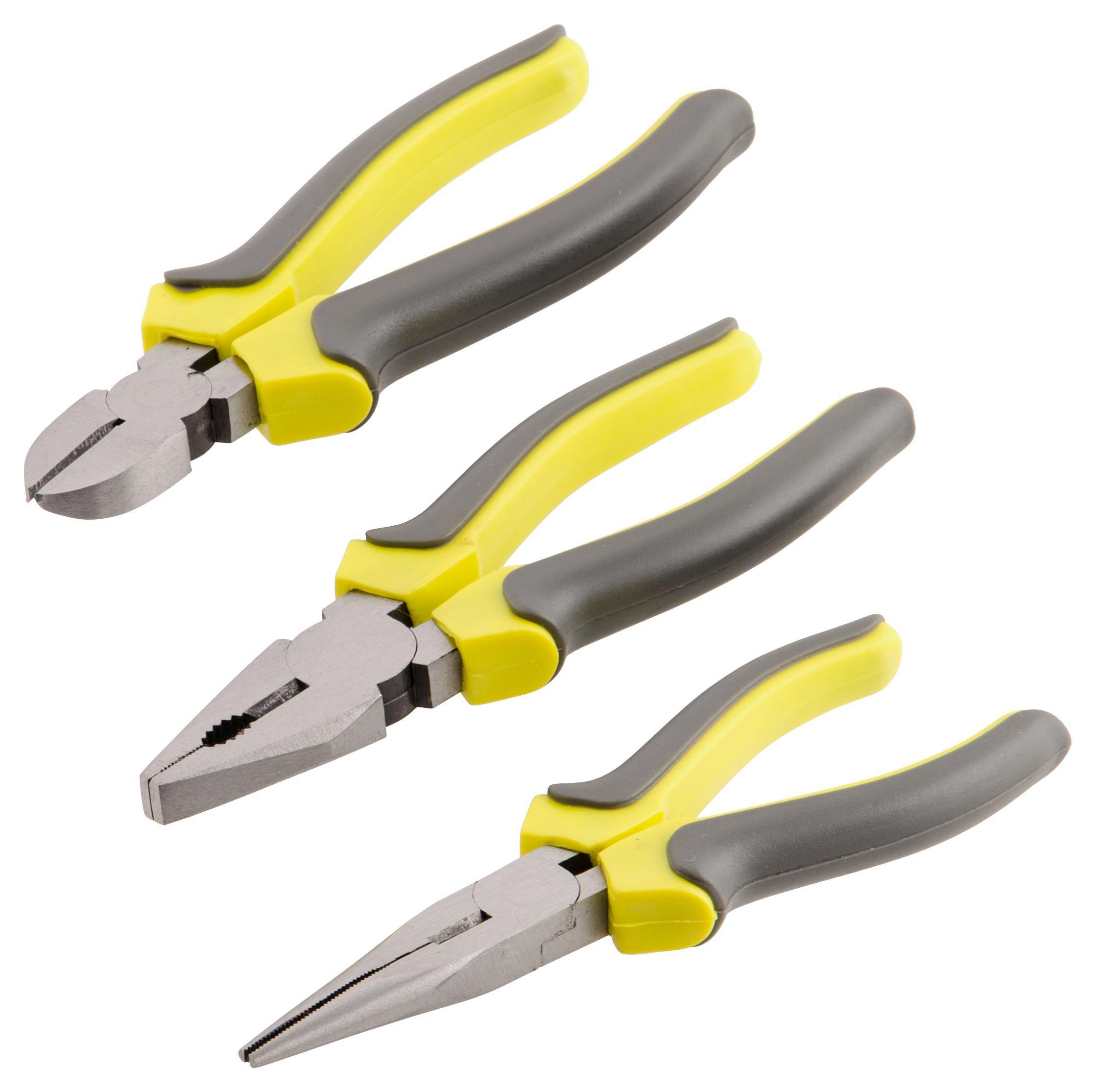 Zangenset 3-teilig - Gelb/Grau, MODERN, Metall (16cm) - Suki