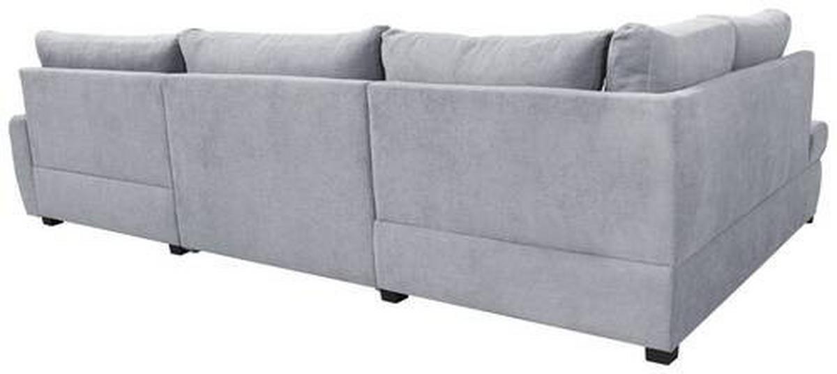 Ecksofa Canion - Chromfarben/Hellgrau, Design, Textil (173/322/174cm) - Livetastic