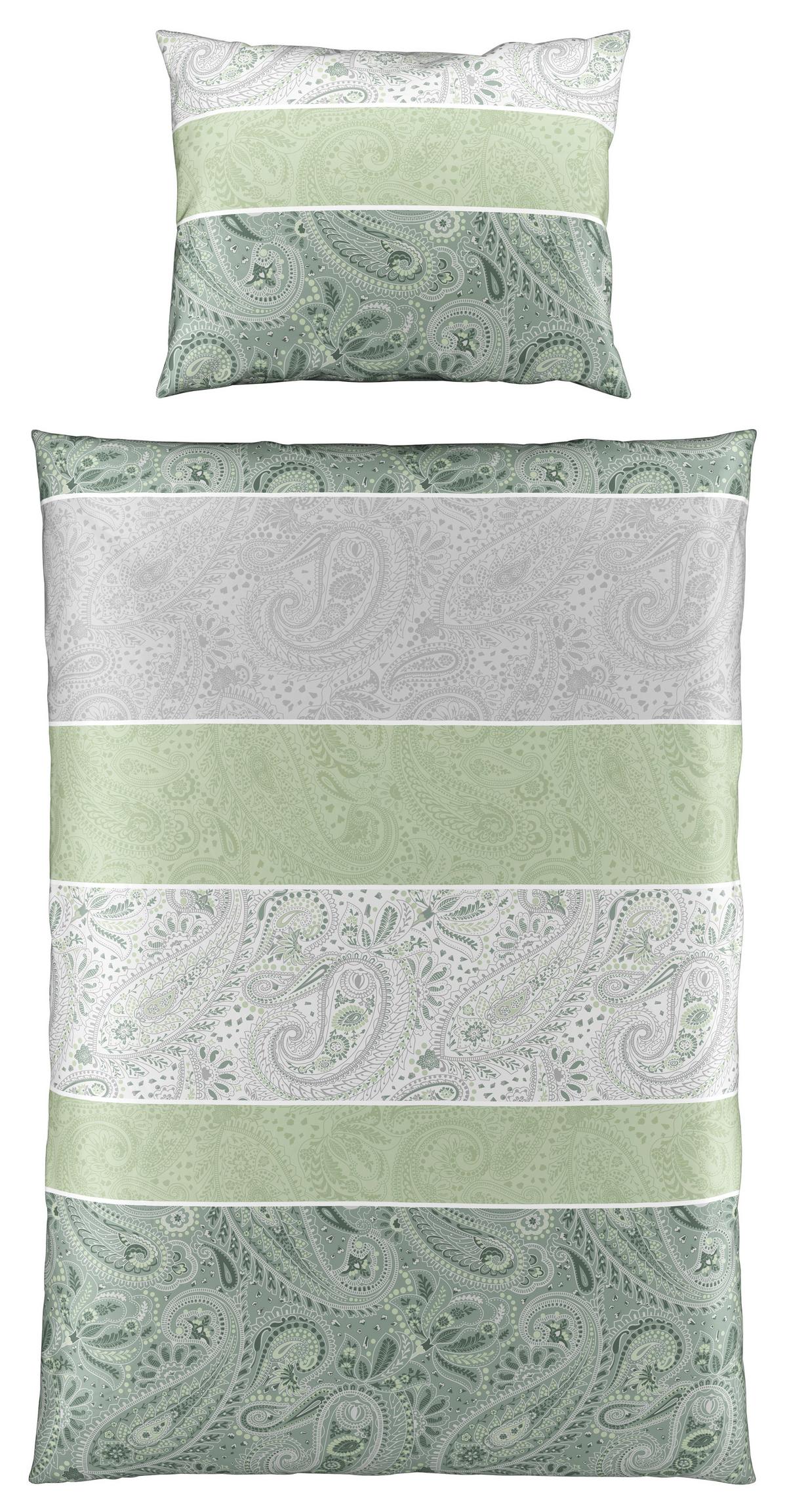 Ágyneműhuzat-garnitúra Martina - zöld, Romantik / Landhaus, textil - James Wood