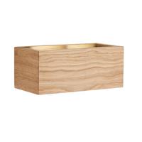 Led-wandleuchte 30544 Shine-Wood - Schwarz, Natur, Holz/Metall (23/23/10cm) - Fischer & Honsel