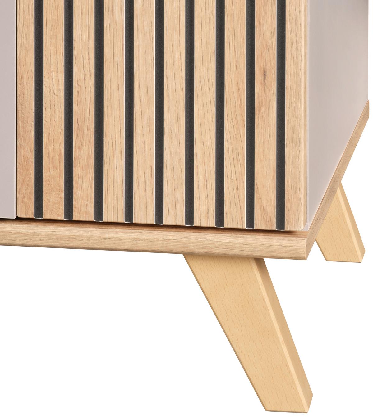 Garderobenbank Clever Eiche Dekor/Kaschmir B: 90cm - Kaschmir/Eichefarben, MODERN, Holzwerkstoff (90/52/38cm)