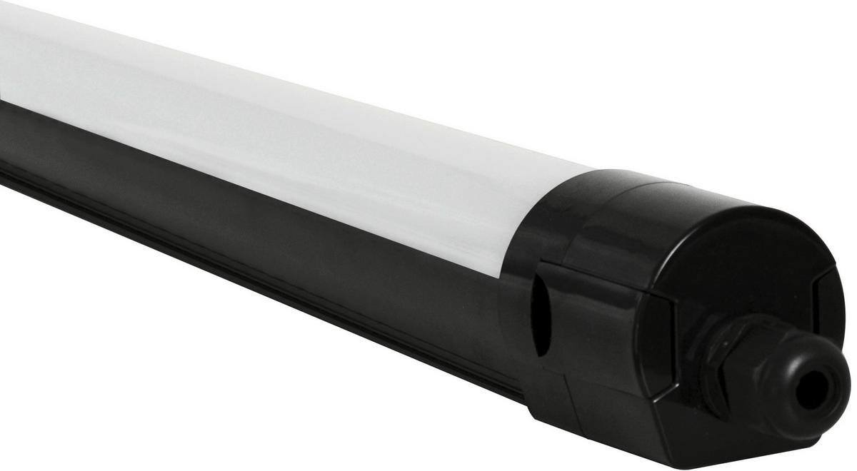 Led-deckenleuchte L: 62 Cm, Für In-Und Outdoor - Schwarz, Basics, Kunststoff (62/6/6cm)
