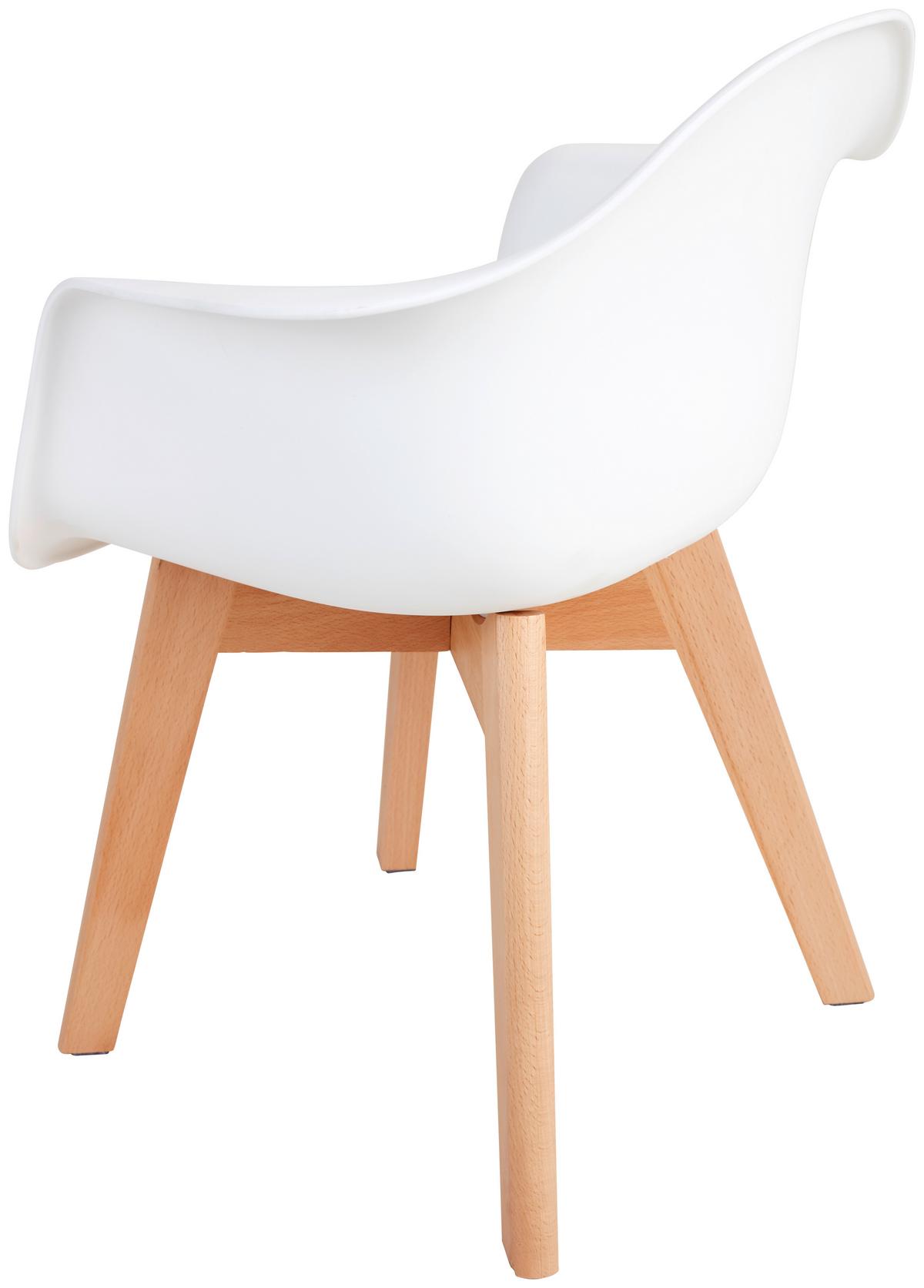 Kinderstuhl Bambino Echtholz Buchef./Weiß Sitzhöhe 32,5 cm - Buchefarben/Weiß, MODERN, Holz/Kunststoff (42/57,5/30cm) - Ondega