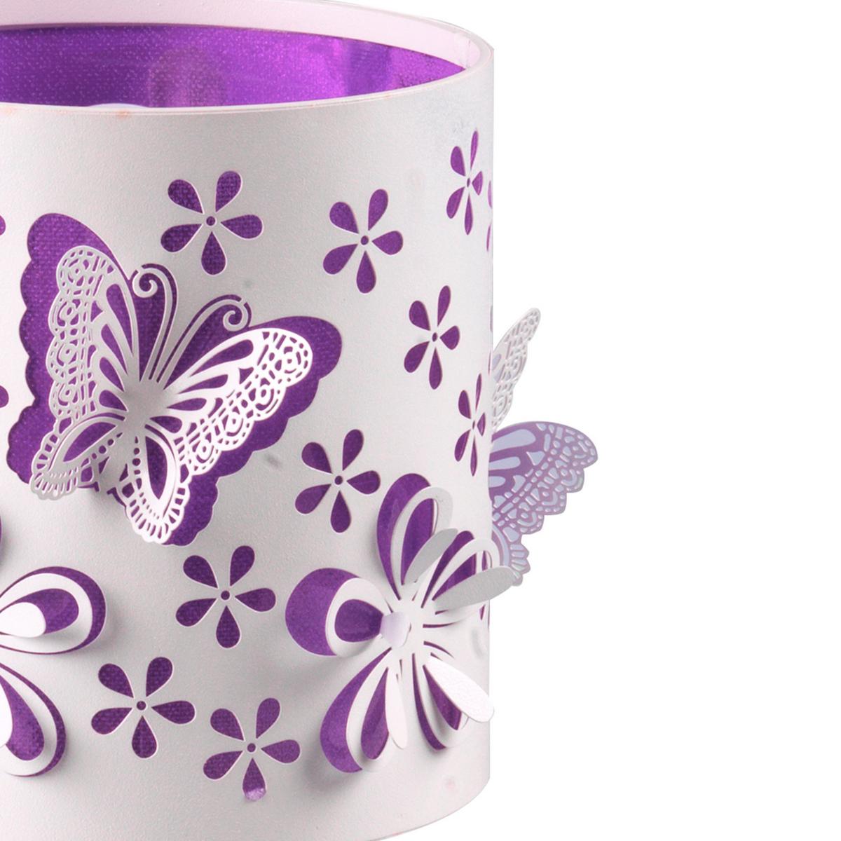 Kindertischleuchte 4779/l - Flieder/Weiß, LIFESTYLE, Textil/Metall (15/15/22cm)