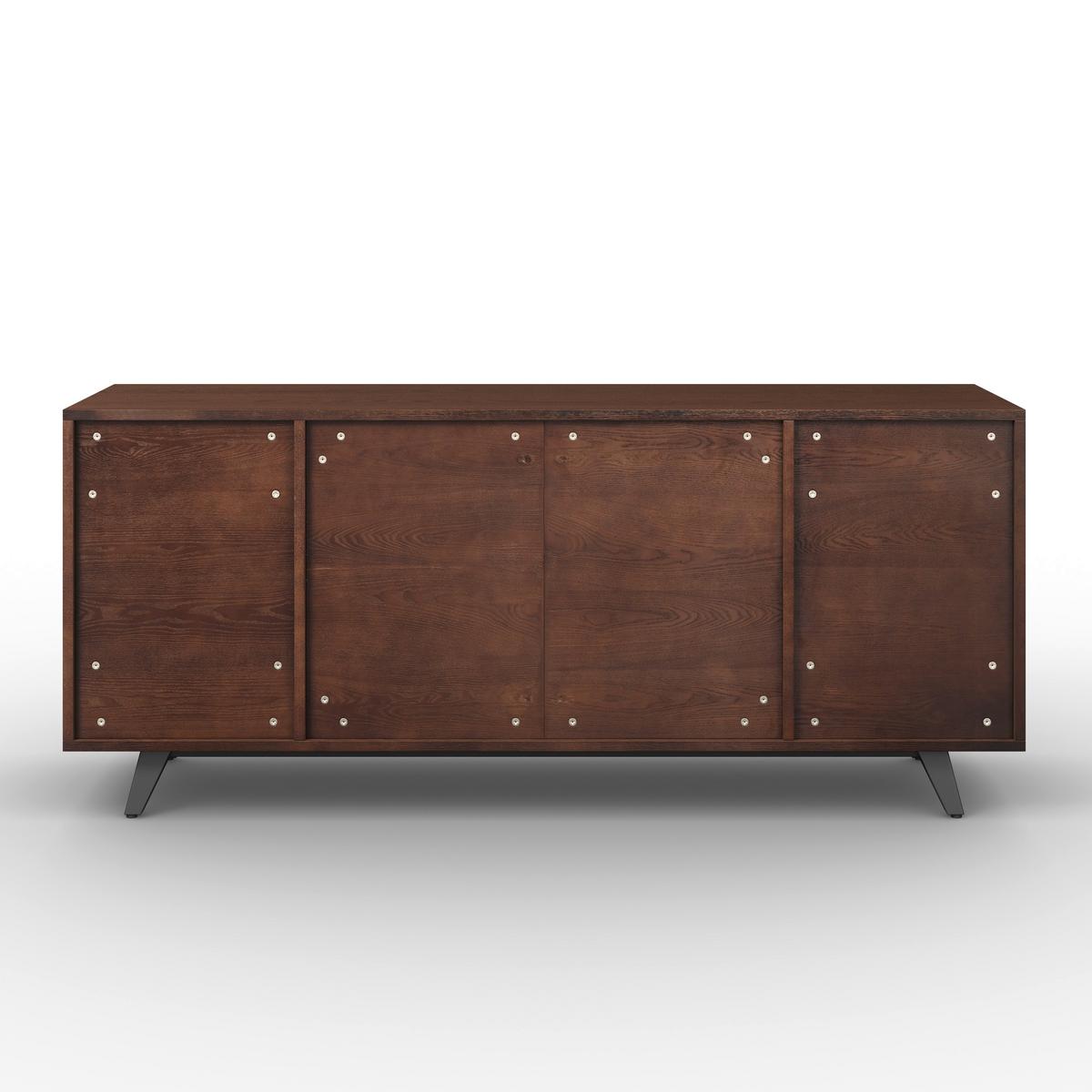 Široká komoda Zelia, š: 180 cm - černá/hnědá, Moderní, kov/dřevo (180/77/45cm) - Bessagi Home
