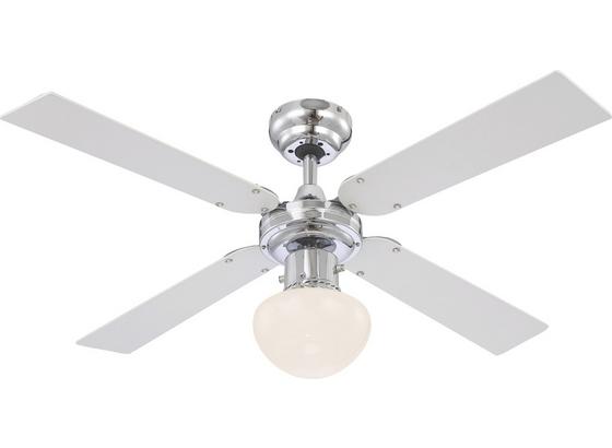Deckenventilator Champion - Silberfarben/Weiß, KONVENTIONELL, Holz/Metall (105/40,5cm) Deckenventilator Champion - Silberfarben/Weiß, KONVENTIONELL, Holz/Metall (105/40,5cm)