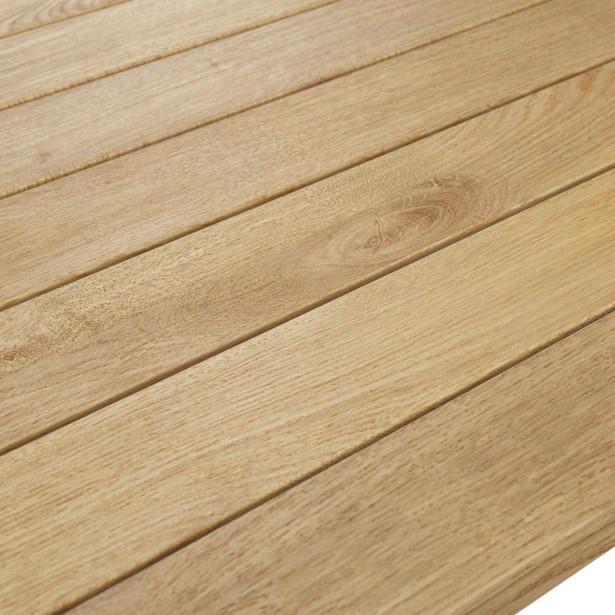 Terasová záhradní souprava MELINA - světle šedá/tmavě šedá, Moderní, kov/dřevo (272/79/84cm) - Bessagi Garden