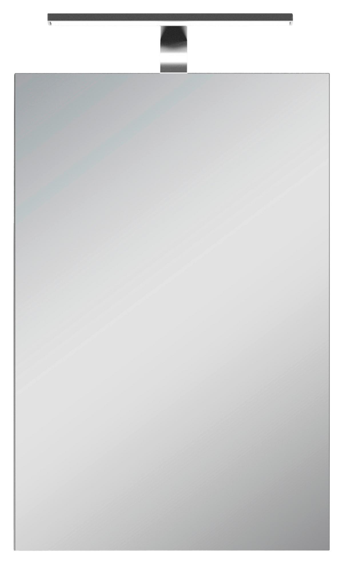 Spiegelschrank Spree Mit Led 1 Tür Bht 40x60x20 Cm Weiß - Weiß, MODERN, Glas/Holzwerkstoff (40/60/20cm) - MID.YOU