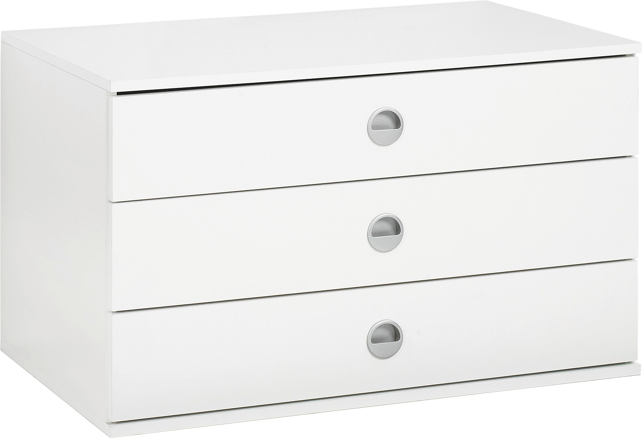 Sada Zásuviek Julia/arezzo/moon - biela, Moderný, kompozitné drevo (82/49/49cm)