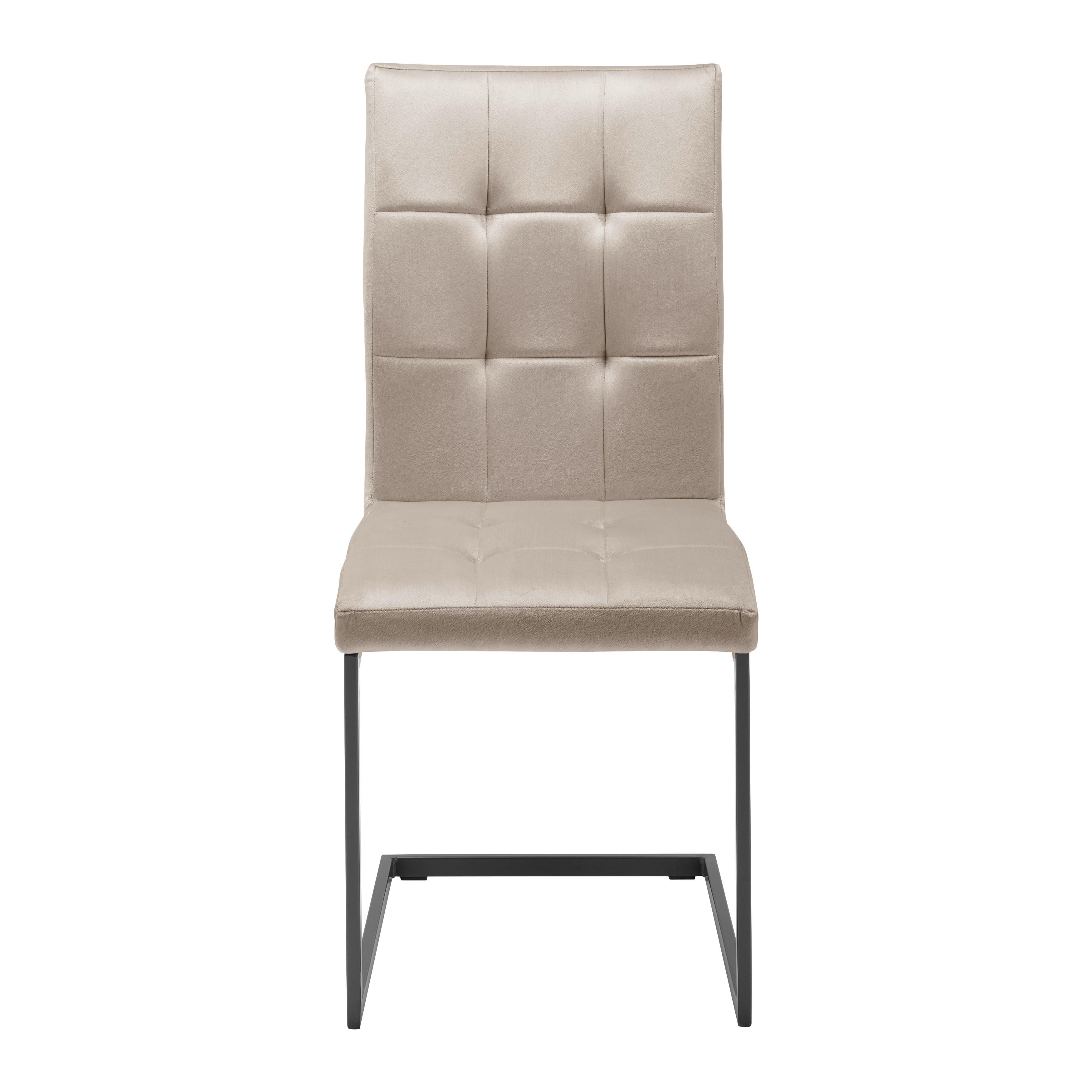 Dvojdielna sada stoličiek MELA sivohnedá - taupe, Modern, kov/textil (44/95/60cm) - PBJ