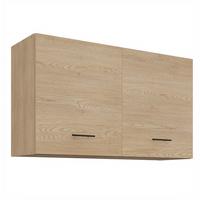 Horná skrinka FOX II š.100 cm - čierna/farba duba, kompozitné drevo/plast (99,9/58/30,6cm)