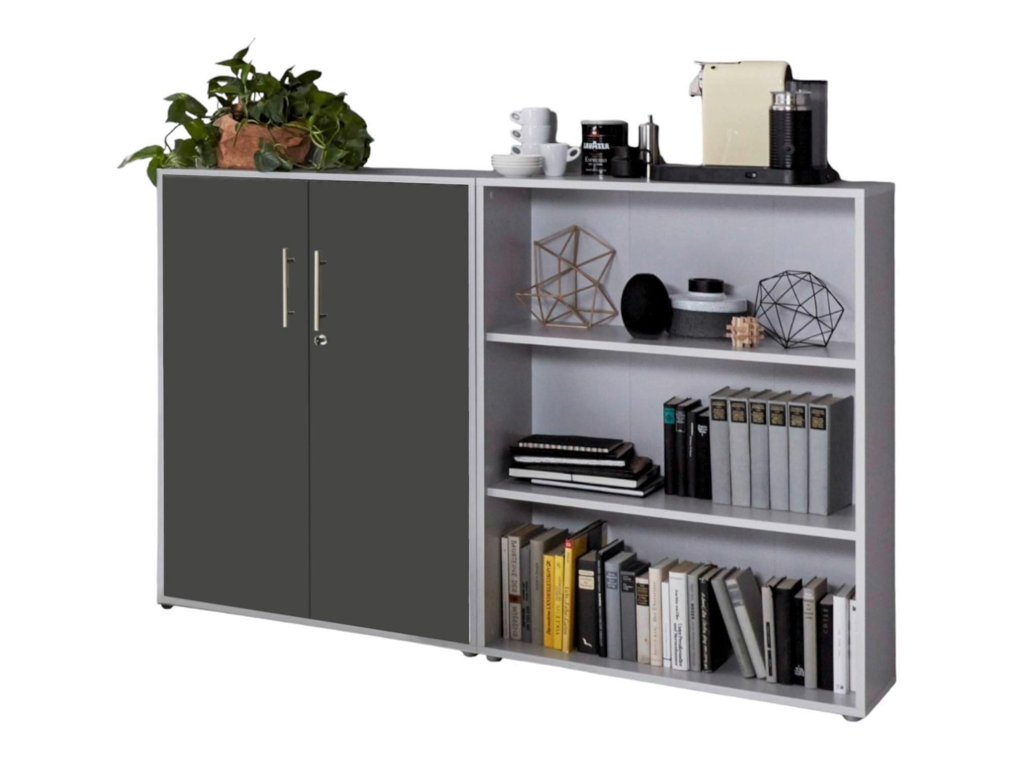AKTENSCHRANK OFFICE EDITION-SW SET 1 NIEDR.