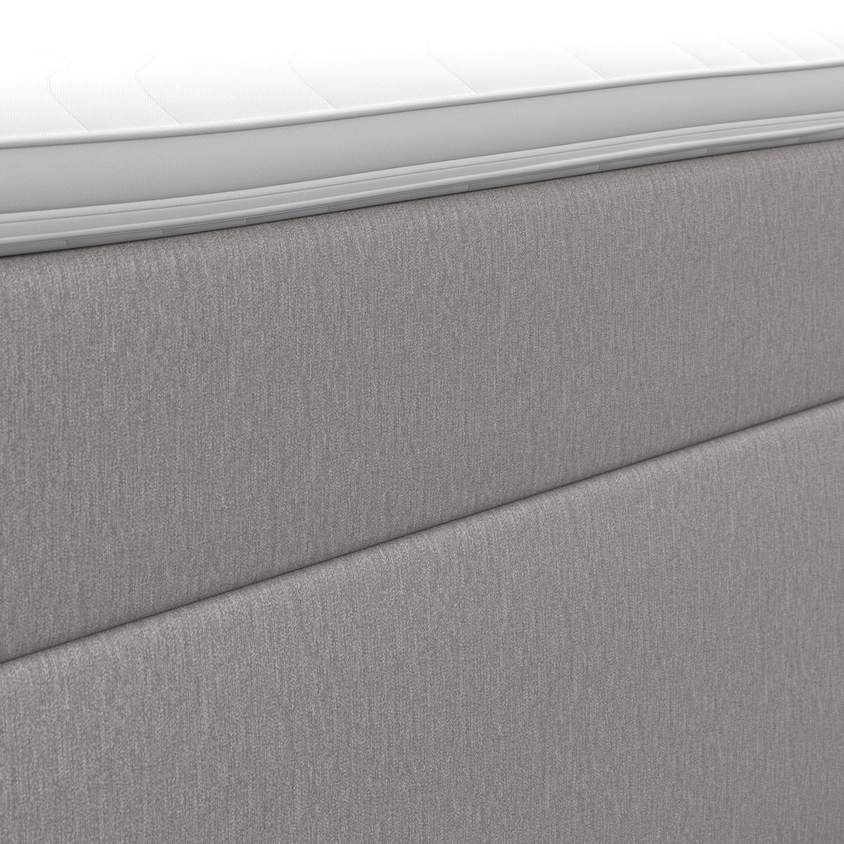 Boxspringová postel POLO 90x200, šEDá - šedá/černá, Moderní, dřevo/textil (90/200cm) - Bessagi Home