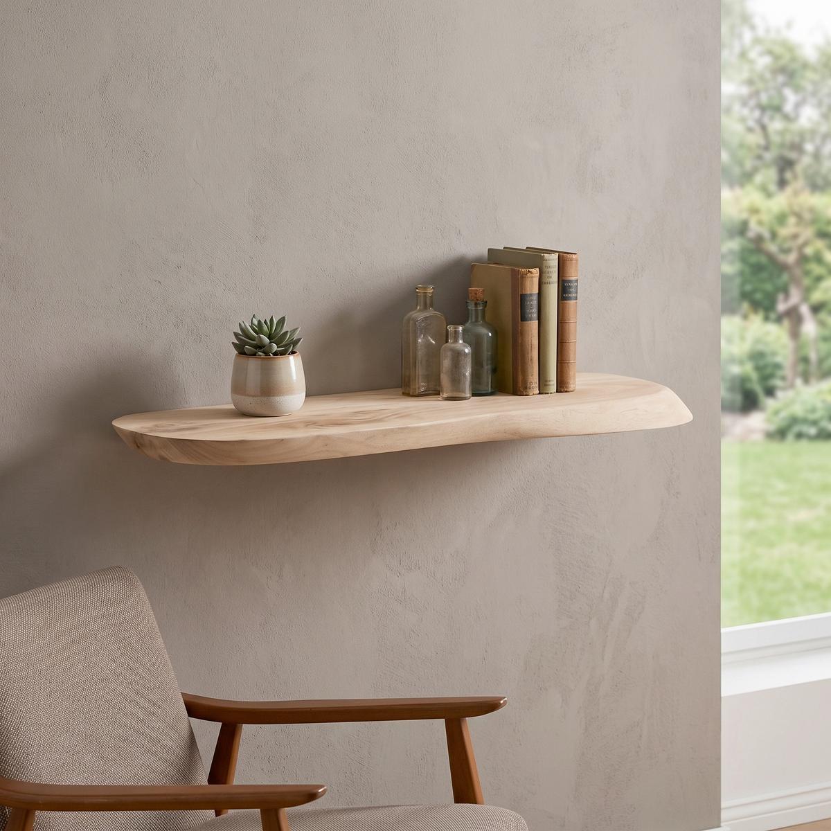 WANDBOARD Akaziefarben B: 40cm - Akaziefarben, Design, Holz (40/3/20cm) - Livetastic