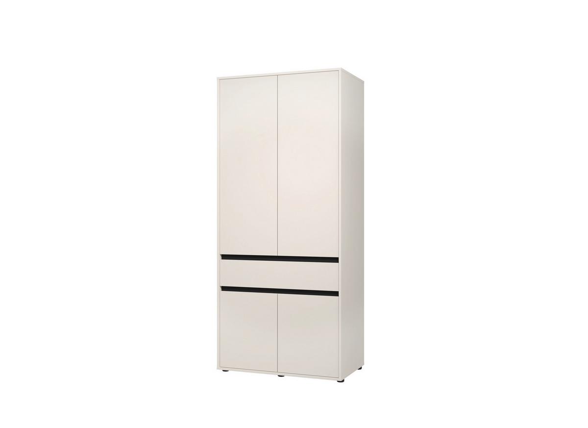 Nyílóajtós Szekrény Corbett 93/210 Cm - kasmírszínű/fekete, Basics, faalapú anyag (93/210.5/54cm)