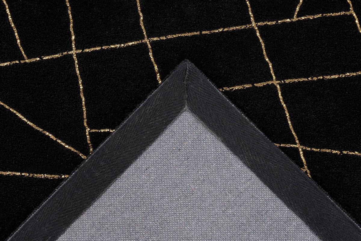 Teppich Bijou Schwarz/Goldfarben, 120x170 cm - Goldfarben/Schwarz, KONVENTIONELL, Textil (120/170cm)