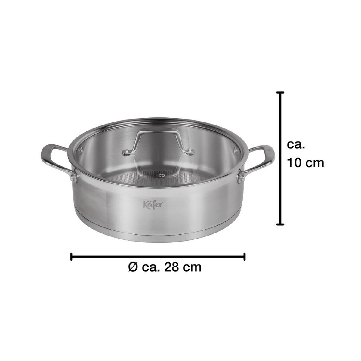 Tálalóserpenyő 4430-Ka - nemesacélszínű, Basics, fém (28cm) - Käfer