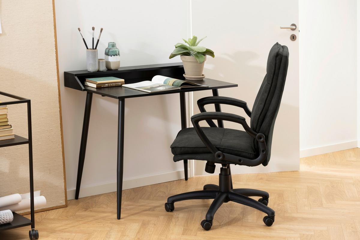 Bürostuhl Brad mit Armstützen Schieferfarben/Anthrazit - Schieferfarben/Anthrazit, Trend, Kunststoff/Textil (67/115/69,5cm) - MID.YOU