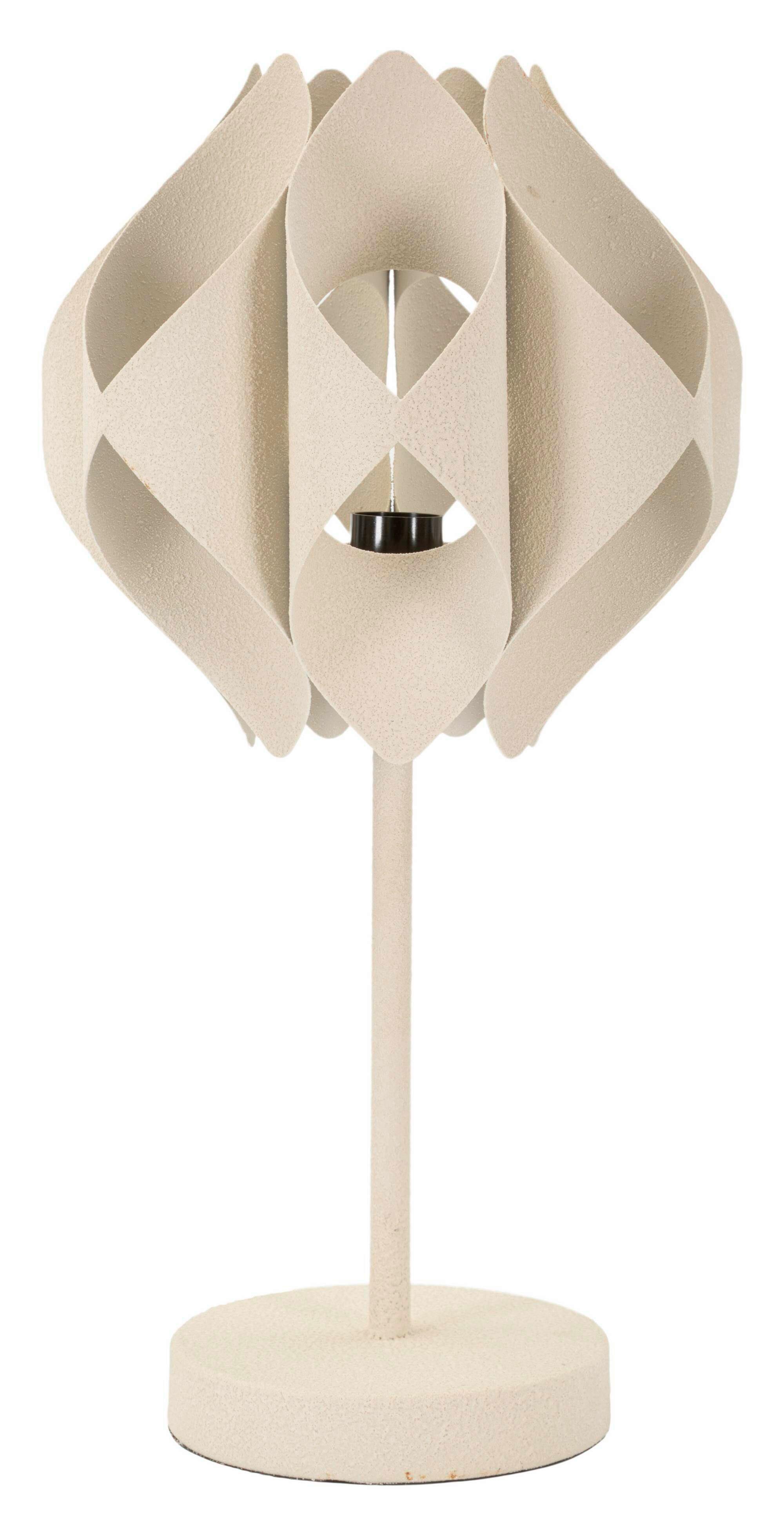 Tischleuchte Space Creme B: 28 cm - Creme, Basics, Metall (28/57/28cm)