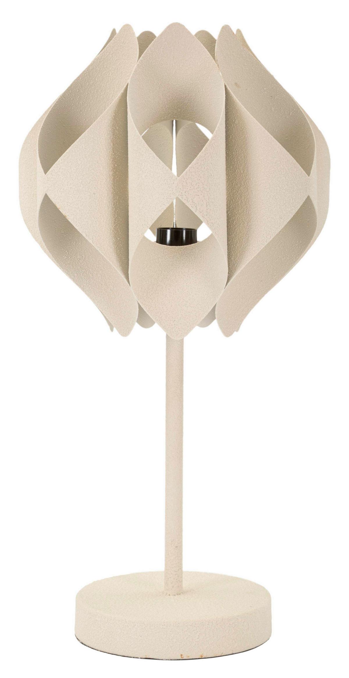 Tischleuchte Space Creme B: 28 cm - Creme, Basics, Metall (28/57/28cm)