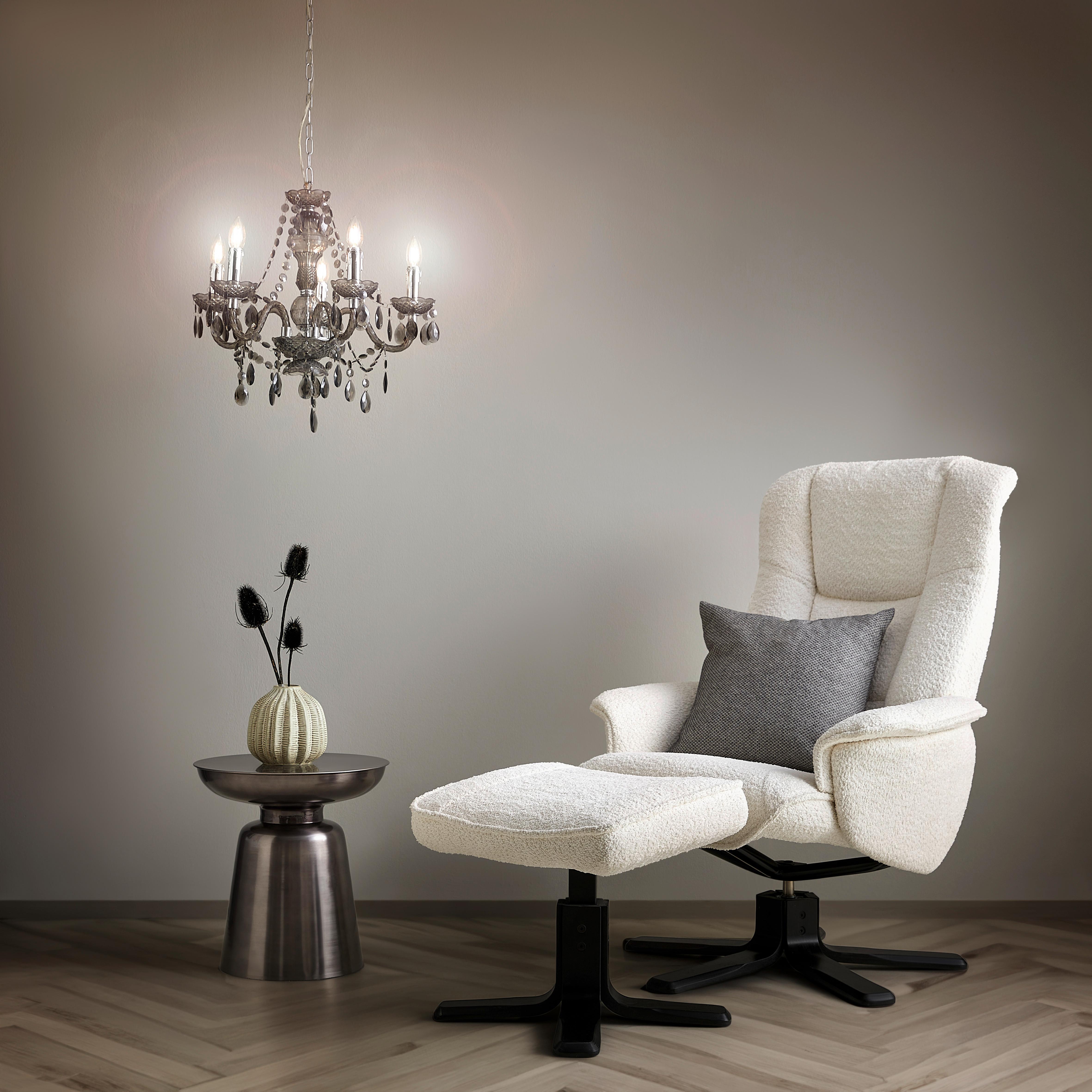 Svítidlo závěsné Isabella 149cm, 40 Watt - tmavě šedá/barvy chromu, Romantický / Rustikální, kov/plast (149cm) - Mömax