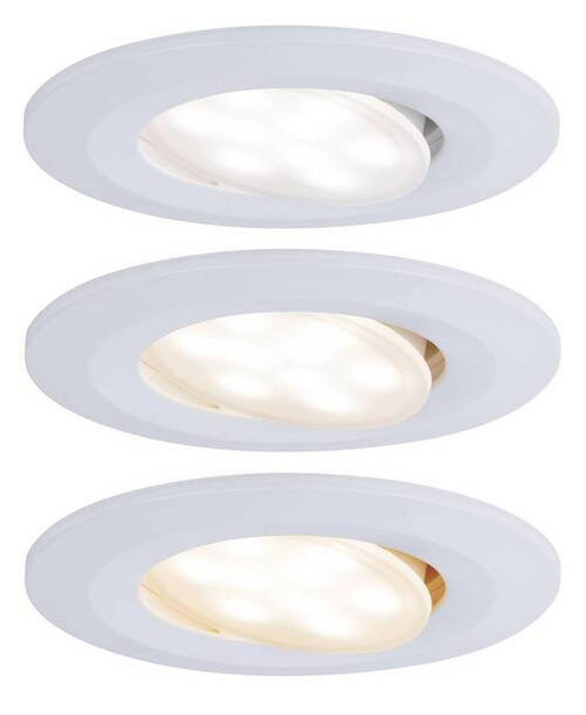 LED-Deckenleuchte Ø 9 cm Weiß Matt Rund - Weiß, Basics, Kunststoff (9cm) - Paulmann