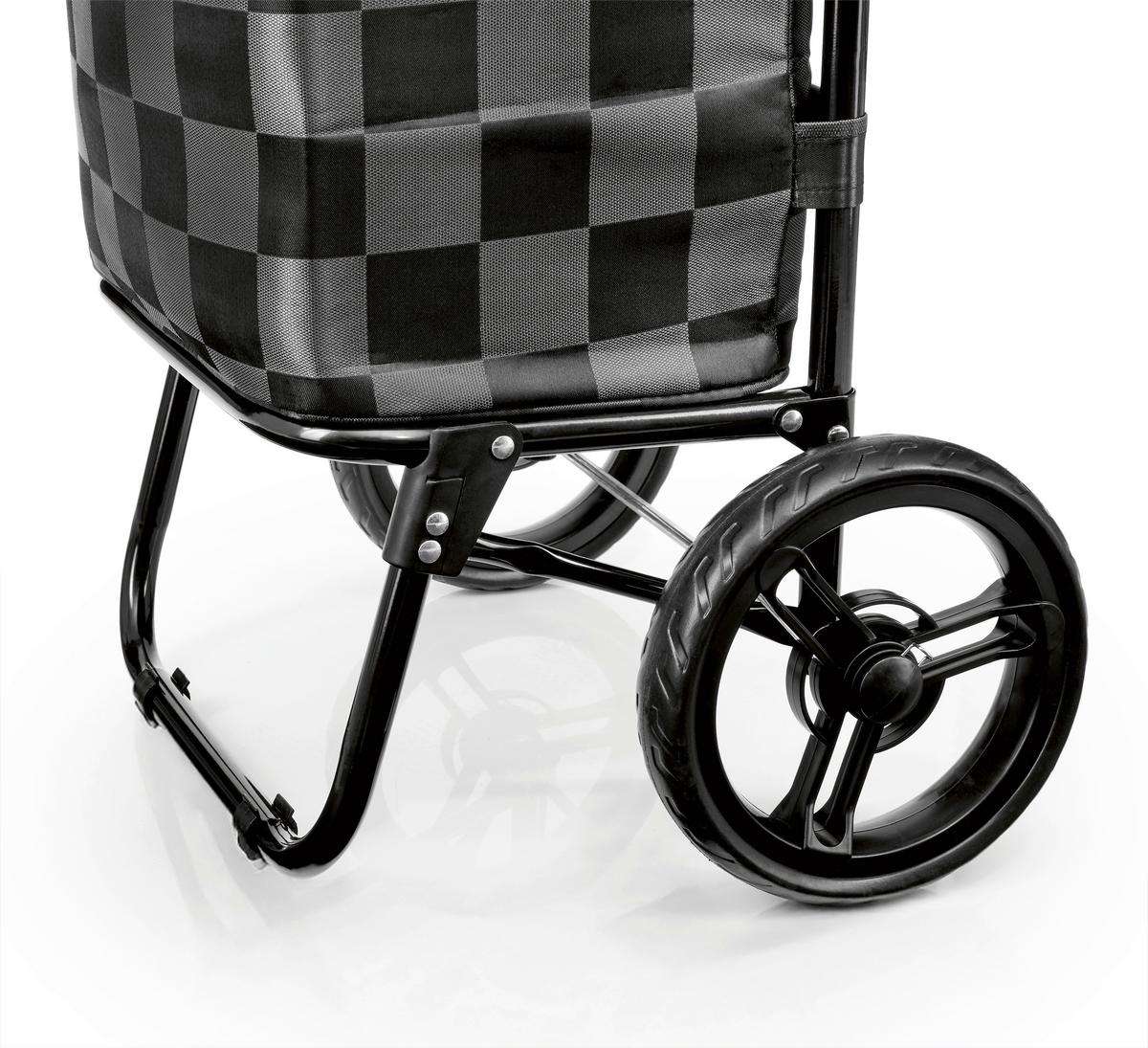 EINKAUFSTROLLEY EASYMAXX - Schwarz/Grau, Basics, Kunststoff/Metall (45/36/98cm) - EASYMAXX