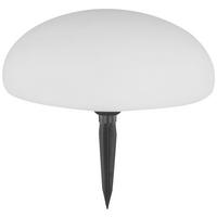 Solarleuchte Weiß 3xled H: 32,8 cm - Schwarz/Weiß, MODERN, Kunststoff (32/32,8cm)