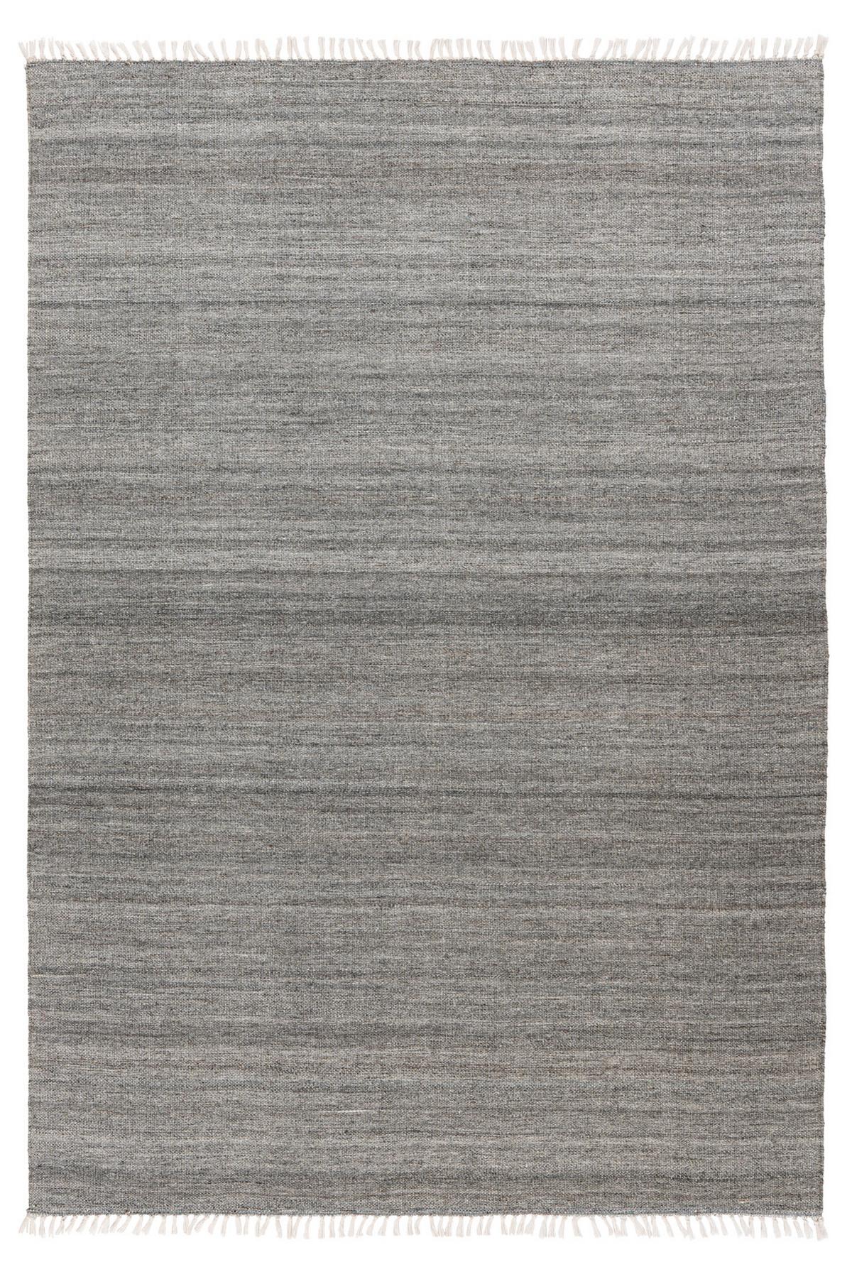 Flachwebeteppich My Nador 565 - Grau, Design, Textil (80/150cm) - Obsession