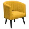 Polstersessel mit Armlehnen Paul Velours Gelb - Gelb/Schwarz, Basics, Textil (61/82/58cm) - Livetastic