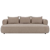 Bigsofa Ferro Hellbraun B: 240 cm - Hellbraun/Schwarz, Design, Textil (240/76/122cm) - Livetastic